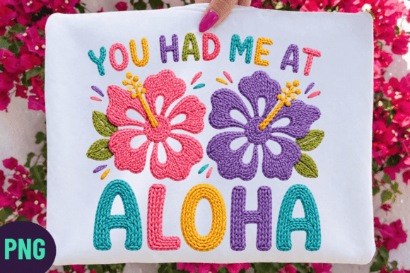 Aloha Summer Faux Yarn PNG Design Guide