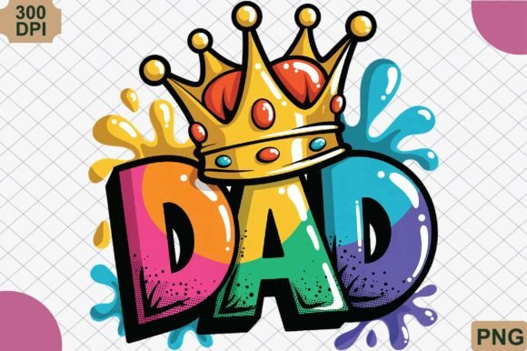 Best Dad Crown Fatherβs Day PNG