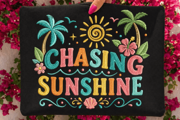 Chasing Sunshine Beach Summer PNG Design: A Versatile Asset for Creators