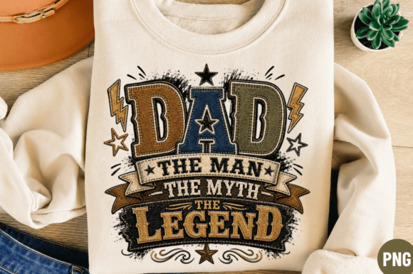 Dad the Man Myth Legend PNG Design