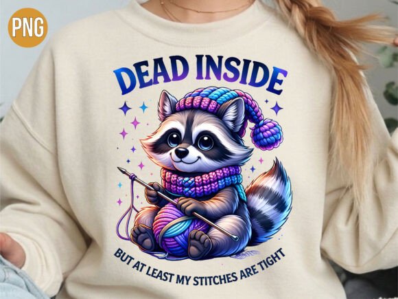 Dead Inside Raccoon Knitting PNG: A Practical Guide for Digital Crafters and POD Sellers