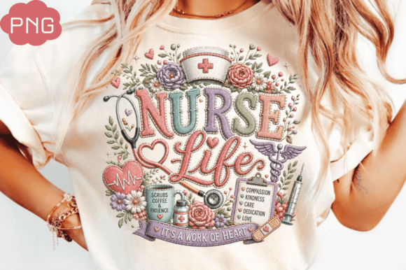 Elevating Apparel with the Nurse Life Floral PNG T-Shirt Design