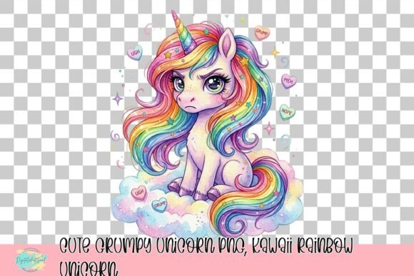 Evaluating the Cute Grumpy Unicorn PNG and Kawaii Rainbow Unicorn Design