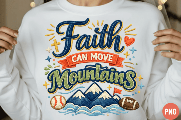 Faith Can Move Mountains PNG: A Christian Design Asset for Modern Creators