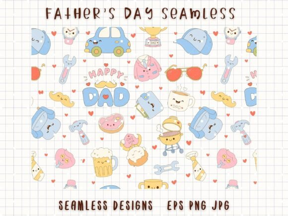 Father Seamless Cute Dad Digital Paper: A Creative Guide for Fatherβs Day Projects