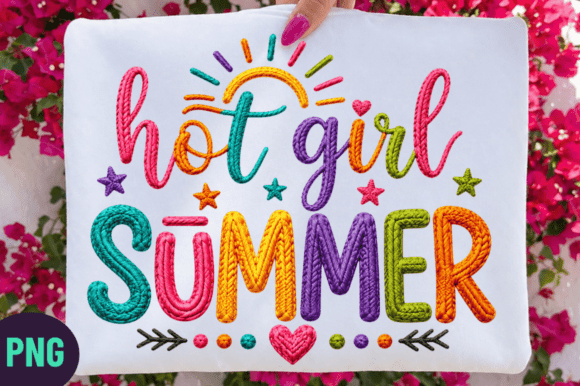 Hot Girl Summer Faux Yarn PNG Hot Girl: Elevating Modern DIY and Sublimation Design