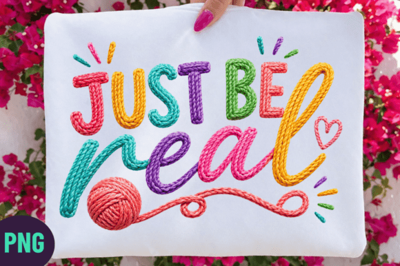 Just Be Real PNG: Inspirational Quote Design