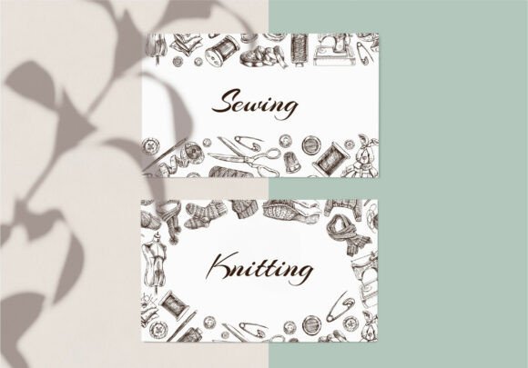 Vintage Knitting & Sewing Frame Clipart